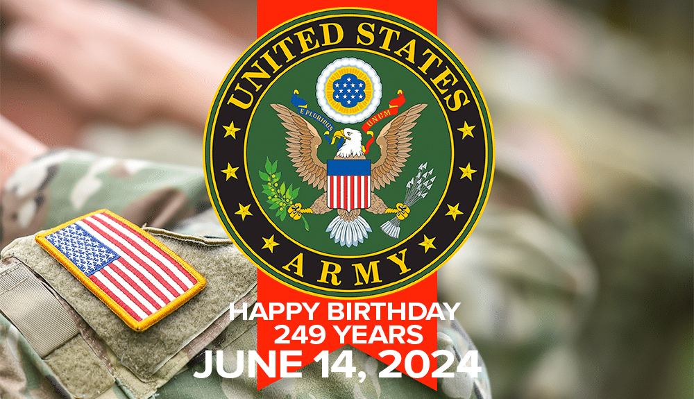 June 14th Army Birthday 249 years banner